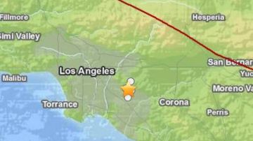 Epicentro del sismo registrado en el sur de California cerca de La Habra.