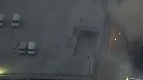 El incendio fue reportado este jueves a las 4:44 a.m.