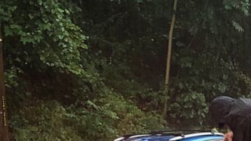 Carretera transformada en un río