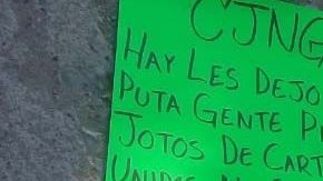 Los restos con narcomensajes fueron hallados en Silao y Acámbaro, en Guanajuato.
