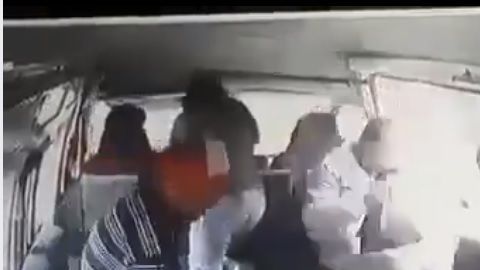 Robo en transporte público en México.