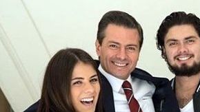 Peña Nieto y  sus hijos.