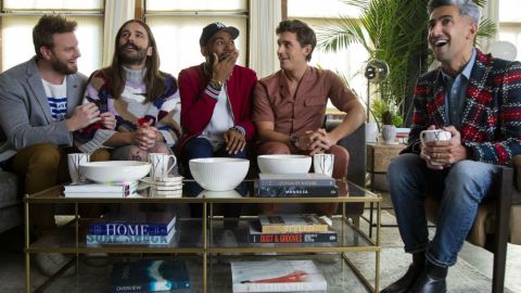 Bobby Berk, Jonathan Van Ness, Karamo Brown, Antoni Porowski y Tan France en "Queer eye"