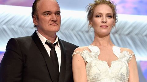 Quentin Tarantino y Uma Thurman.