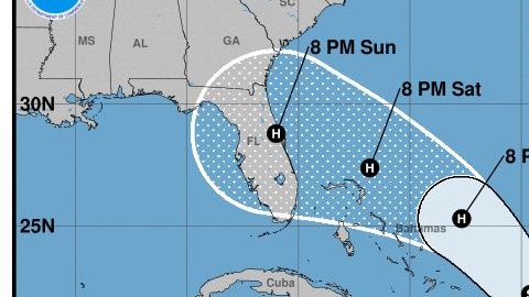 Dorian puede llegar a Florida el fin de semana.