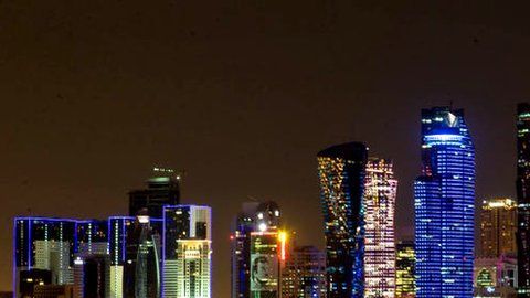 El horizonte de la ciudad de Doha es muy llamativo.