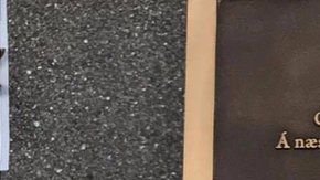 La placa conmemora a Okjokull, que yacía encima del volcán Ok.