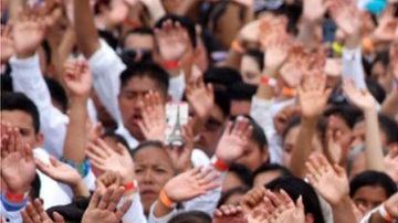 Según la iglesia, más de 600.000 fieles asistieron a su reunión anual.