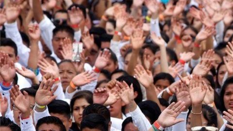 Según la iglesia, más de 600.000 fieles asistieron a su reunión anual.