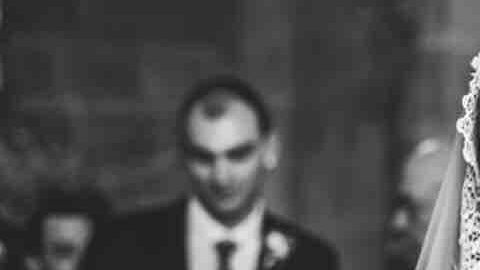 Jermimah y Sebastian Moylan el día de su boda.