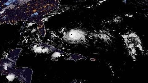 El paso del huracán Dorian por el Atlántico rumbo a las costas de la Florida.