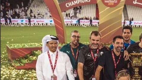 Xavi Hernandez salió campeón con el Al Sadd de la Super Copa de Qatar.