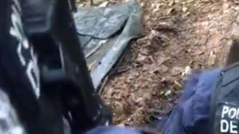 Efectivos de la Policía Nacional de Honduras ingresaron al escondite la semana pasada.