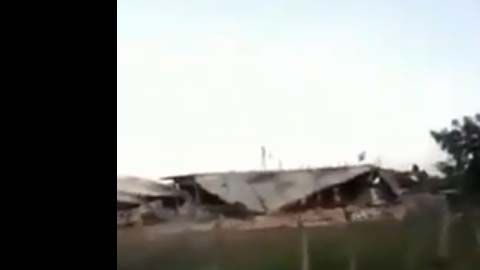 Las supuestas casas derrumbadas por el CJNG.