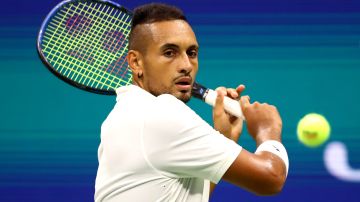 Kyrgios durante su partido contra Rublev.