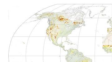 El mapa muestra 13.3 millones de incendios captados por satélites de NASA entre 2003 y 2016.