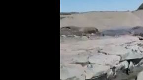 Así es como se veía correr el agua con potencia.