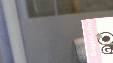 Un boleto del juego Megabucks de la Lotería de Oregon.