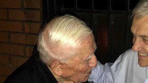 El presidente Piñera y su tío centenario, en 2017