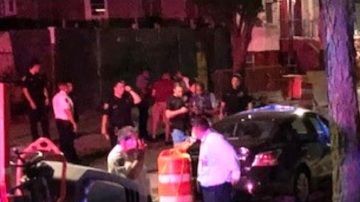 Policía en la escena de Coney Island