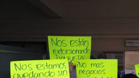 Protestan contra extorsiones
