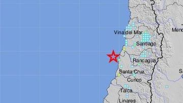 El sismo ocurrió a 59 millas al NE de San Antonio, en Valparaíso, Chile.