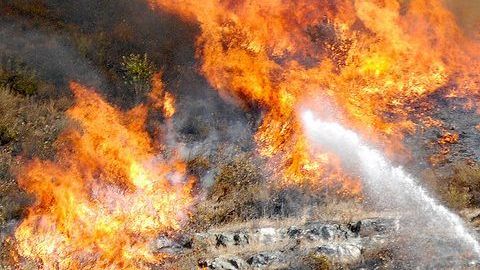 Imágenes del incendio iniciado en Eagle Rock el pasado 25 de agosto que amenazó casas en Glendale.