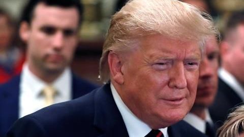 Trump durante una recepción con motivo del Mes de la Herencia Hispana en Casa Blanca.