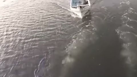 Los criminales llegaron en una lancja.