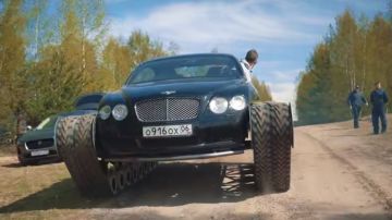 Un programa de YouTube en Rusia alteró un Bentley para parecer un tanque