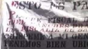 La narcomanta con la que amenazaron al fiscal Regional de Tecámac, Joel Sánchez Bravo.