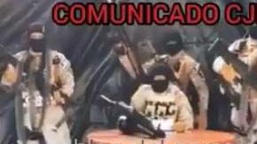 El nuevo comunicado del CJNG circula en redes esta semana.