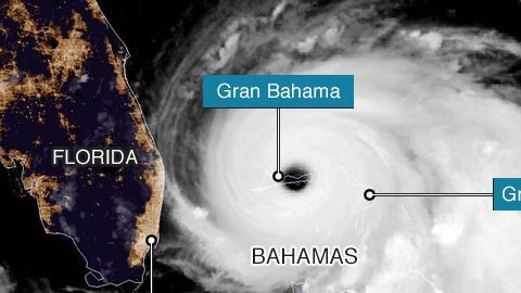 El ojo del huracán Dorian afectó de lleno a la isla de Gran Bahama.
