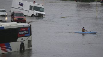 Así se ve Houston por la tormenta Imelda.