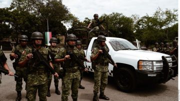 Esta foto de archivo muestra a la Guardia Nacional de México en el ejercicio de sus funciones.