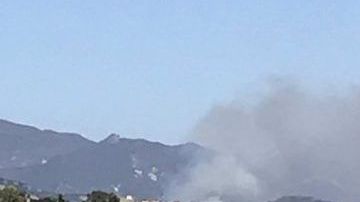 El incendio Lopez al sureste de San Luis Obispo.