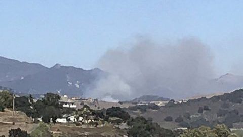 El incendio Lopez al sureste de San Luis Obispo.