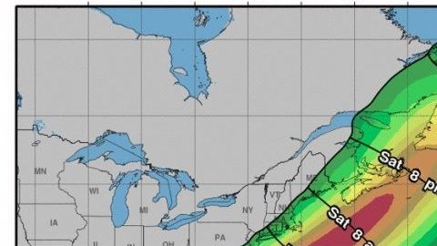 Perfil de la tormenta (martes, 5 p.m.)