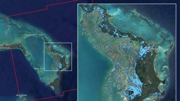 El equipo ARIA de la NASA utilizó datos satelitales  para mapear las inundaciones en las Bahamas.
