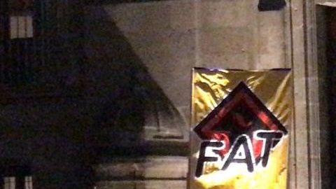 Protesta en Palacio Nacional de México.