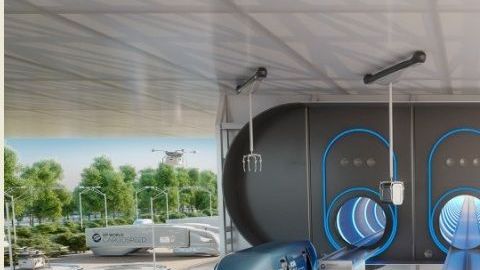 Maqueta del Virgin Hyperloop One