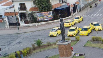 Los taxis cortaron calles y avenidas de las ciudades ecuatorianas.