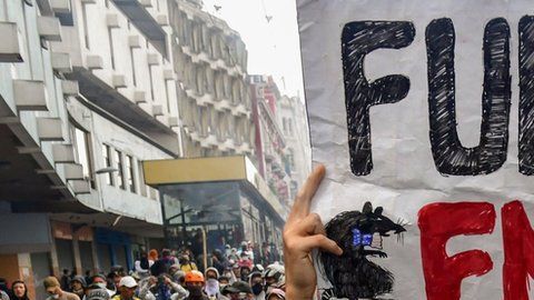 El rechazo al FMI ha sido un factor presente en las protestas en Ecuador.