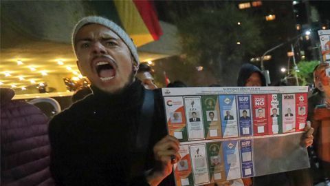 Manifestaciones en Bolivia.