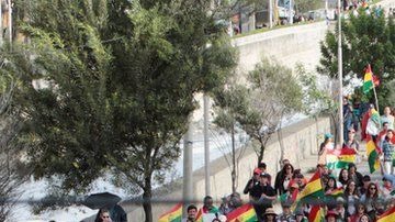 Manifestaciones en Bolivia.