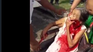 La abuela víctima es una anciana en silla de ruedas.