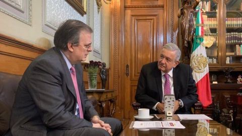 Marcelo Ebrard y Andrés Manuel López Obrador.