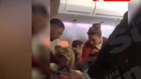 La pareja fue detenida al llegar el avión a su destino.