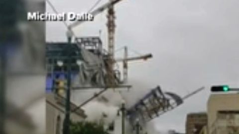 Momento del derrumbe