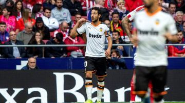 Dani Parejo celebra su golazo ante el Atlético de Madrid.